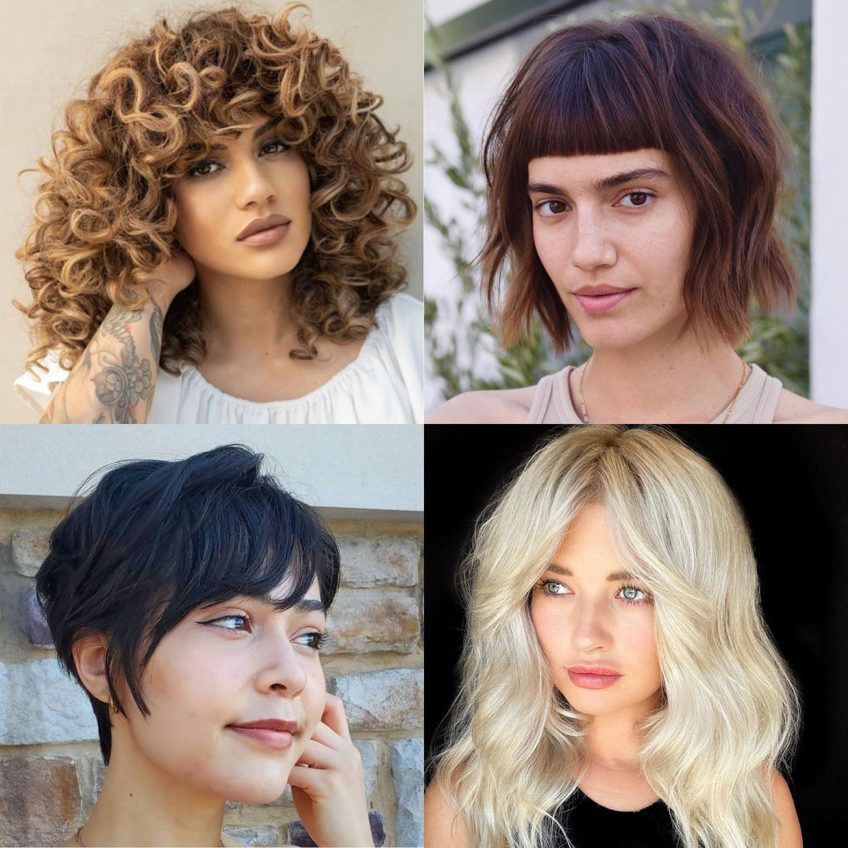30 Stylish Shoulder Length Haircuts To Try Now : Dark Hair Lob Haircut with  Bangs I Take You | Wedding Readings | Wedding Ideas | Wedding Dresses |  Wedding Theme