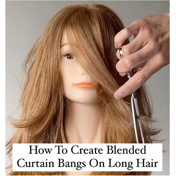 HOW TO CUT & STYLE LONG CURTAIN BANGS
